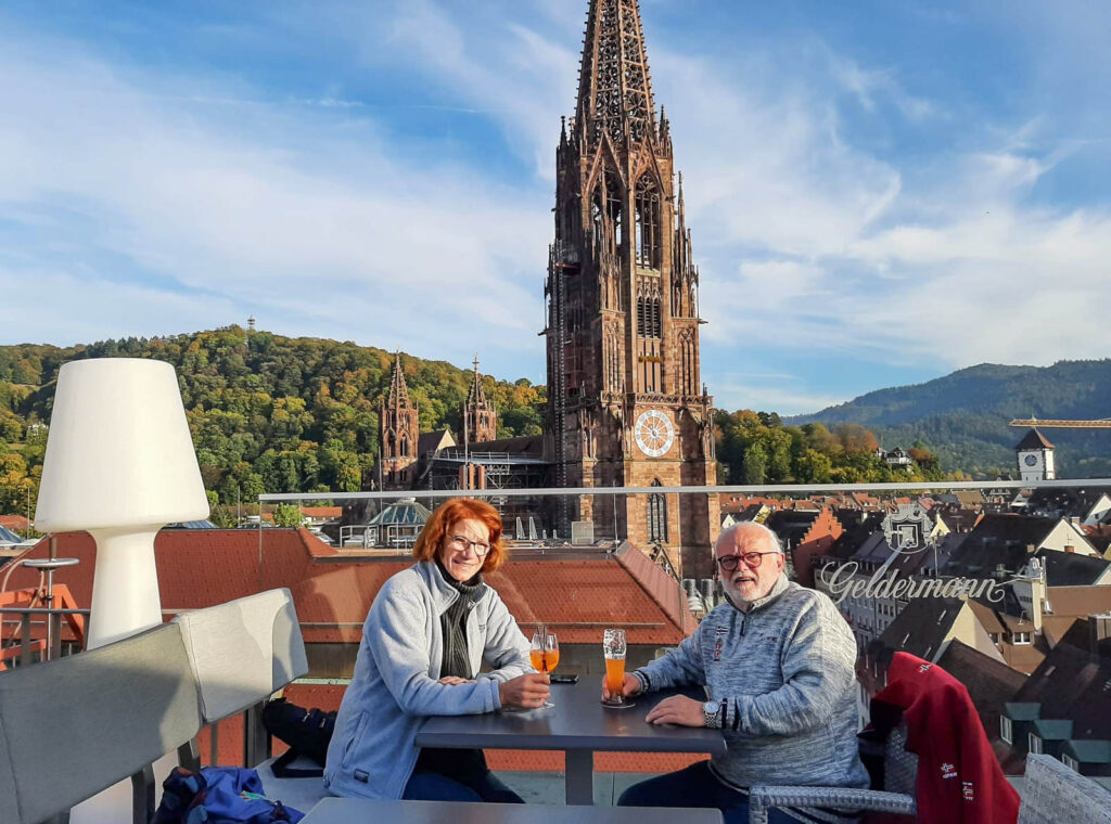 Blick vom SKAJO auf das Freiburger Münster